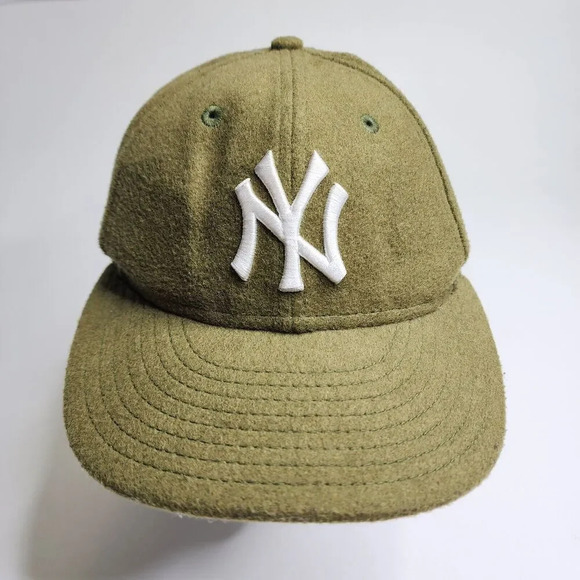 New Era Other - New Era New York Yankees 59Fifty Olive Green Fitted Baseball Cap Hat 7 1/4 New